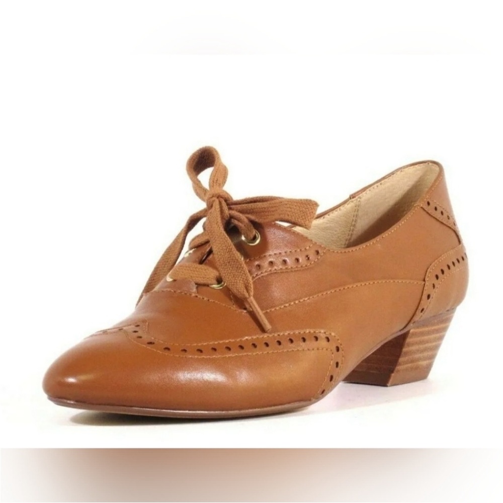 Brown Leather Women's Oxford Shoes